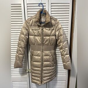 🔥 Gold puffer jacket, Laundry By Shelli Segal!! Size XS
